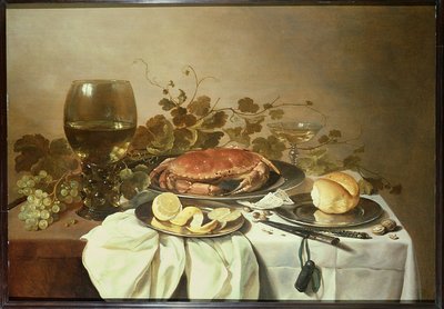 Nature morte avec roemer et un crabe - Pieter Claesz